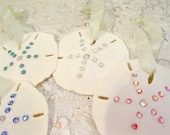 Beach Decor, Beach Wedding, Wedding Favors - Crystal Sand Dollar Starburst Shell Favors