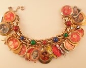 People Who Need People Repurposed Vintage Jewelry Charm Bracelet One of A Kind