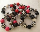 Wild Things- Chunky Bead Bracelet on Elastic (Ready to Ship)