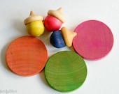 Waldorf Inspired Acorn Color Mixing Game (6 piece set)