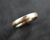 Gold Men's Wedding Band, Brushed Men's or Women's Unisex 4mm Comfort Fit Recycled 10k Yellow Gold Ring - US Size 8.5 or Made in Your Size