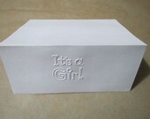 Birth Announcement Envelopes, 5-1/4" x 7-1/4"  Embossed with It's A Girl