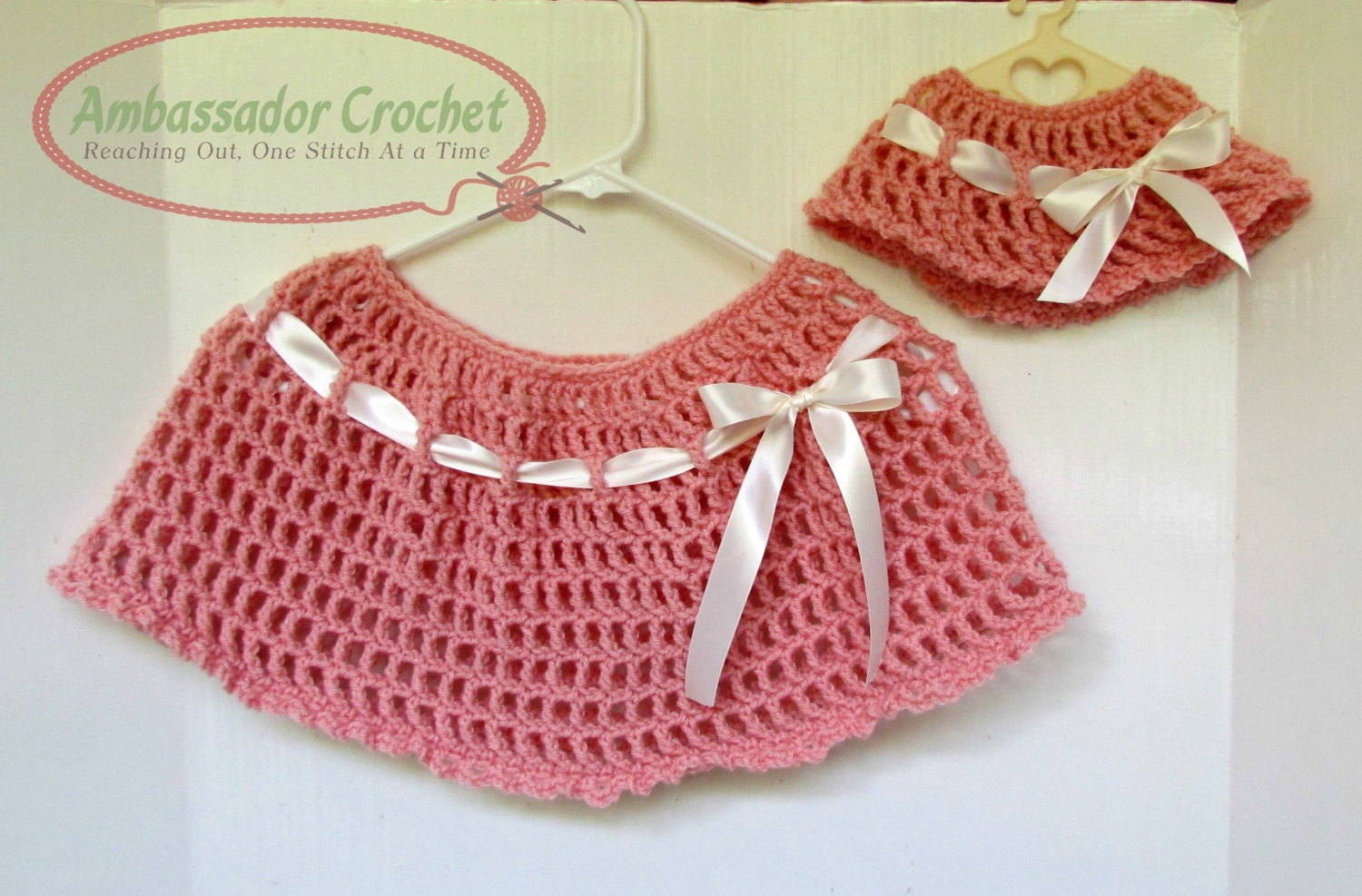 Doll & Girl Poncho Crochet Pattern Set Summer Breeze Poncho
