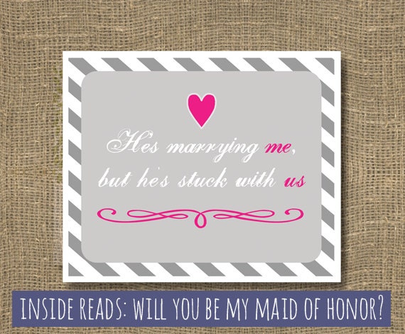 Will You Be My Maid of Honor - Funny Will You Be My Maid of Honor - Bridesmaids - Cards