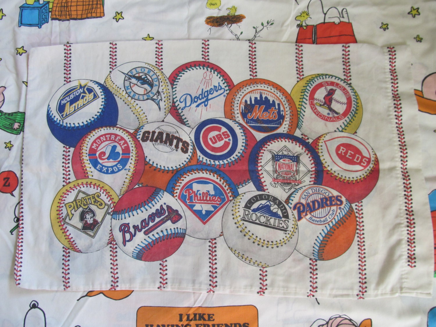 Baseball vintage MLB pillow case