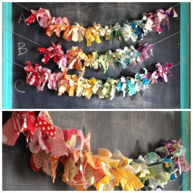 Choose your Color Combo Scrappy Garland- 3ft