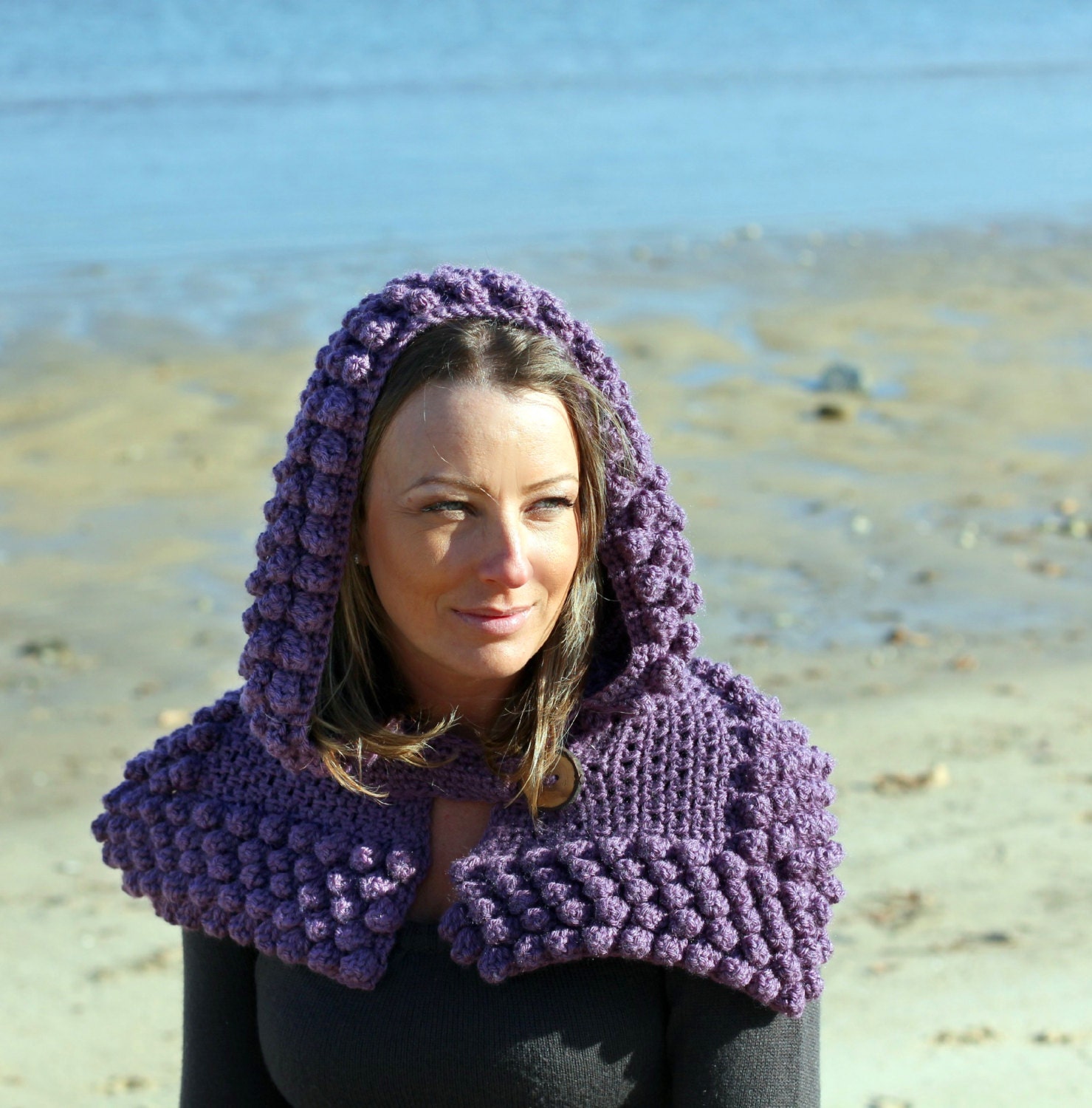Crochet PATTERN Poppin Hood- Permission to Sell Finished Items