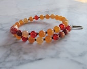 Creativity and Joy, Natural Orange Stone and Crystal Sacral Hara Chakra Healing Bracelet