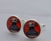 vintage typewriter advertisement cufflinks