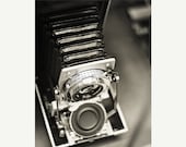 SALE 30% OFF Camera Art: Polaroid vintage camera  5x7 Fine Art Photography Black and White photo Camera Vintage camera print