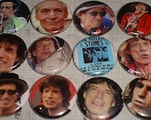 THE ROLLING STONES Grab Bag of 5 Buttons random one inch pin back badge set