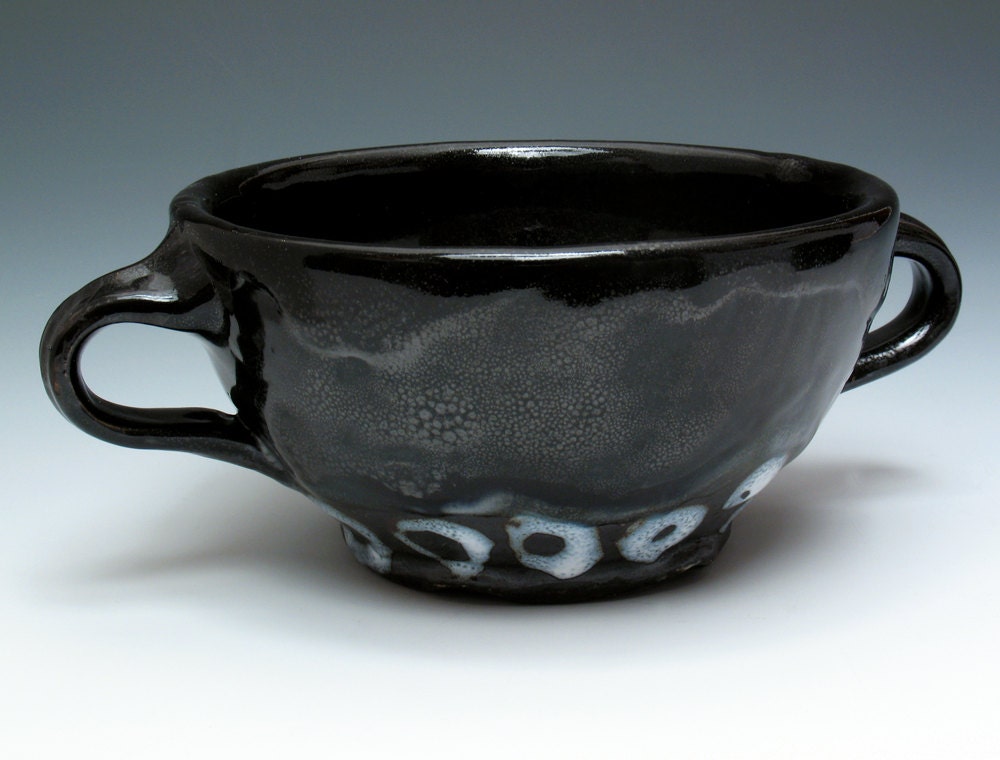 Double Handled Stoneware Soup Bowl