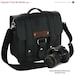 SALE Small 10" Leather Camera Bag in Classic Black Color - Voyager Style - Handmade in the U.S.A. -