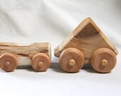 shapes - log racers - natural wood cars made from firewood