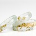 pale seaglass size 7.5 thin multifaceted eco resin ring
