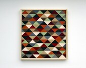 Rustic Wood Wall Art - Triangles Wood Art - Wood Sculpture Wall Installation