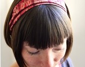 Wide Boho  turban headband  hair wrapp Recycled sari silk