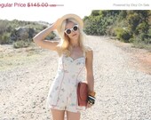 20% Off MEMORIAL DAY SALE Vtg 1950s 50s Pink Floral Jantzen Swimsuit w/ Sweetheart Neckline L