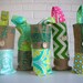 Burlap Wine Bags Colorful - Bridesmaid Gifts - Hostess Favors - Bridal Shower - Set of 5