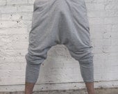 ROJAS drop crotch pants - Gray