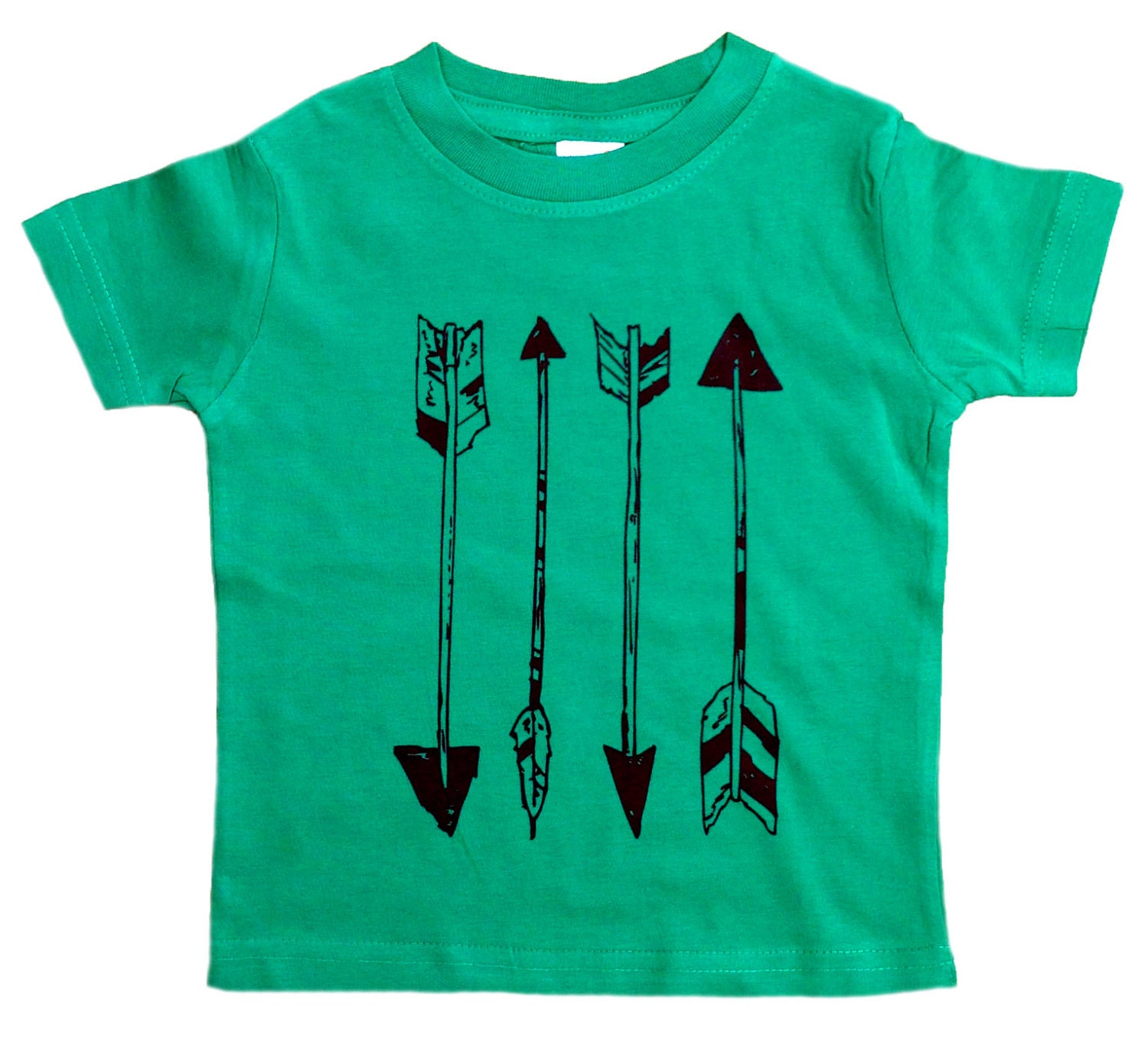 Arrows - Kelly Green Boys Native America / Arrows / Archery Shirt - Green Baby, Kids or Toddler Shirt w/ black Arrows - Kids Clothes