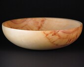 Large Wooden Salad Bowl / Handcrafted Handmade Box Elder  (1259)