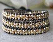 Mixed Silver and Gold Color Wide Wrap