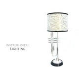 Silver Trumpet Lamp & Sheet Music Lamp Shade