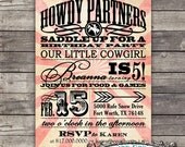 DIY Cowgirl birthday party invitation--customizable Il_170x135