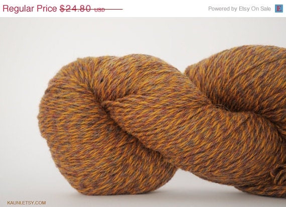 ON SALE Kauni Yarn 236 g, Speckled pattern yarn, grey and mustard yellow, Worsted Weight 8/3 3ply, FREE Shipping Worldwide
