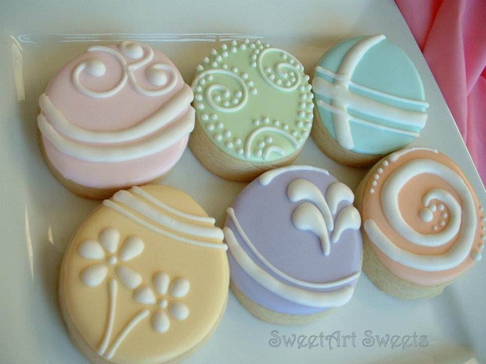 Easter cookies - Easter egg cookies - pastel egg cookies - spring cookies - 1 dozen