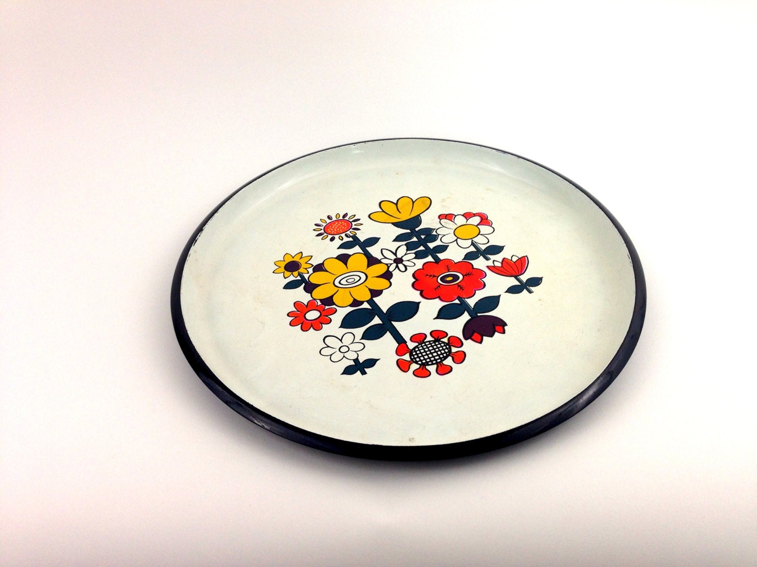 Vintage Floral 1970's Tray
