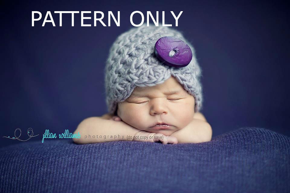 CROCHET PATTERN PDF- Scallops and swirls beanie