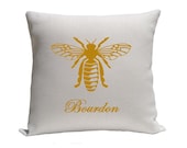 Bumble Bee Pillow Cover, Black and White Pillow,  sizes 14 inch pillow, 16 inch pillow,