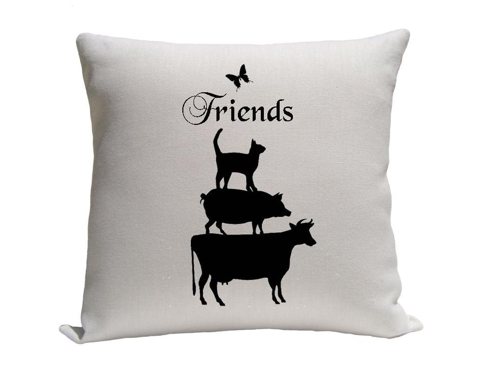 Friends Pillow Cover, Personalize Pillows, Throw Pillows, Accent Pillows, Pillow Cover Black and White