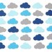 100 Mixed Blue Cloud punch die cut scrapbook embellishments - No135