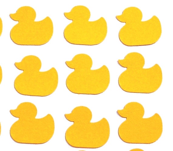 100 Yellow Duckies Duck punch die cut confetti scrapbook embellishments - No429