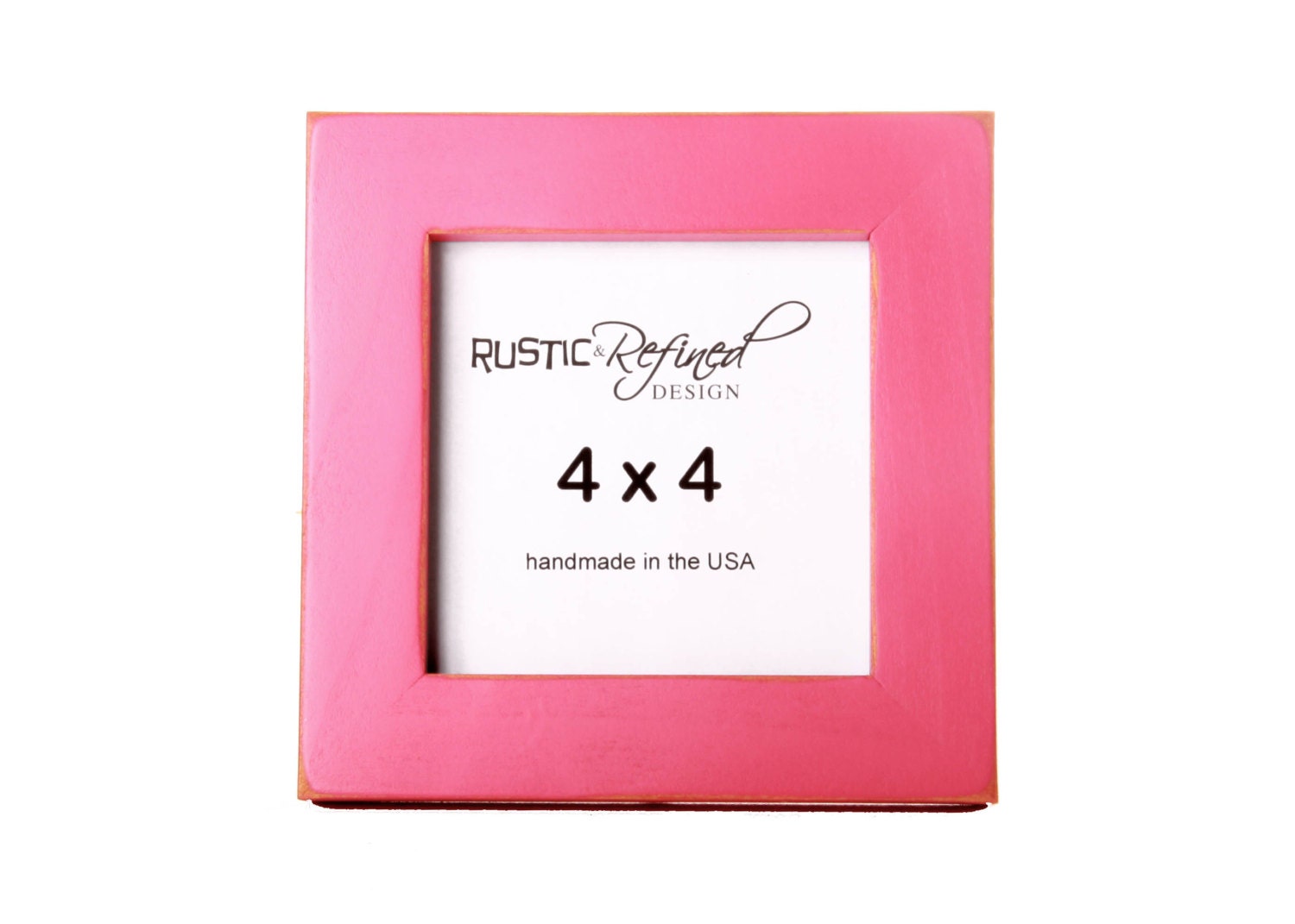 4x4 picture frame with one inch border - hot pink - instagram frame