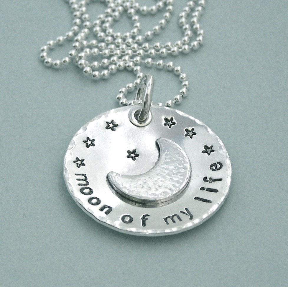 Moon of My Life - Hand Stamped Sterling Silver Necklace - Game of Thrones Inspired
