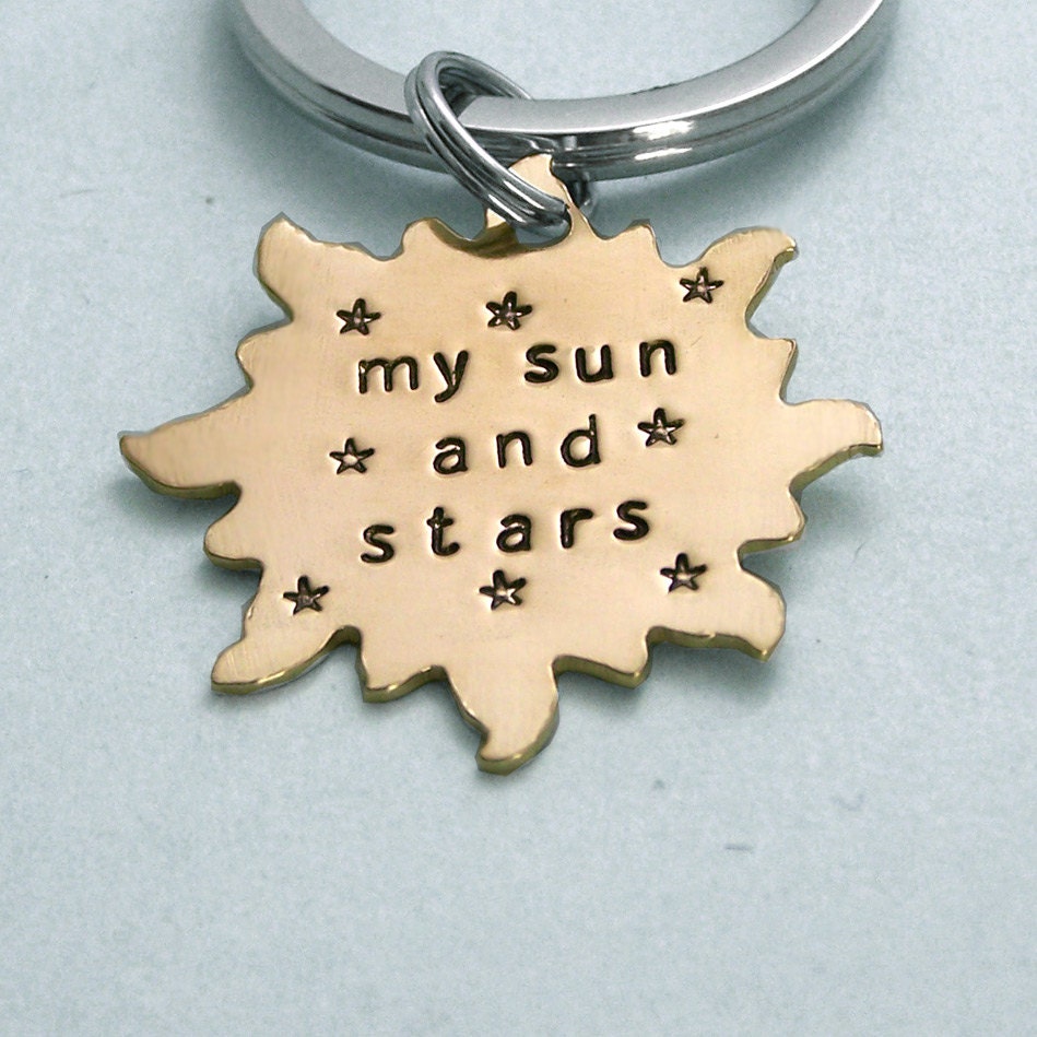Khal Key Ring - My Sun and Stars - Hand Stamped Brass Game of Thrones Keychain