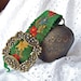 Vintage Bronze Bell Green Felt Tether