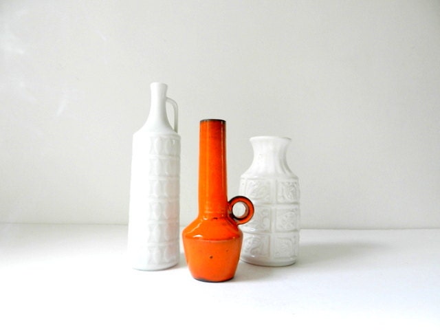 Mid Century Orange Pot