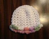 White Pom Pom Baby Hat