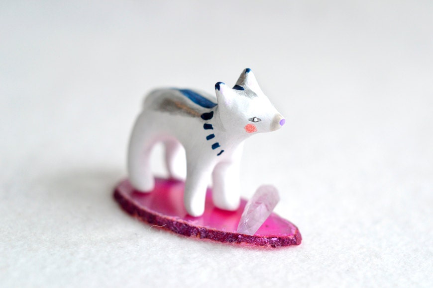 space fox - miniature sculpture set