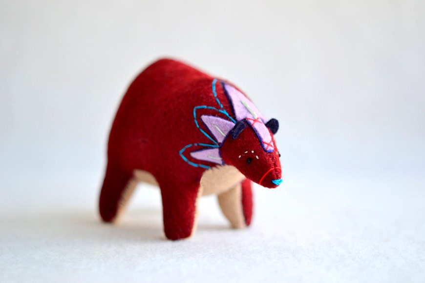 ukrainian circus bear - soft sculpture animal
