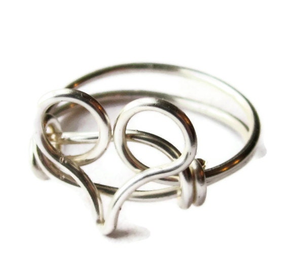Silver Heart Ring Custom Size
