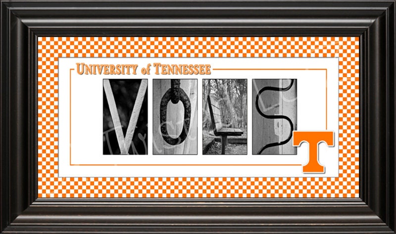UT Vols alphabetography photo collage print