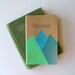 moleskine notebook - totally awesome, hand painted, illustrated, pocket notebook, mountains