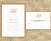 Monogram Wedding Invitations Formal Wedding Invitations Sample