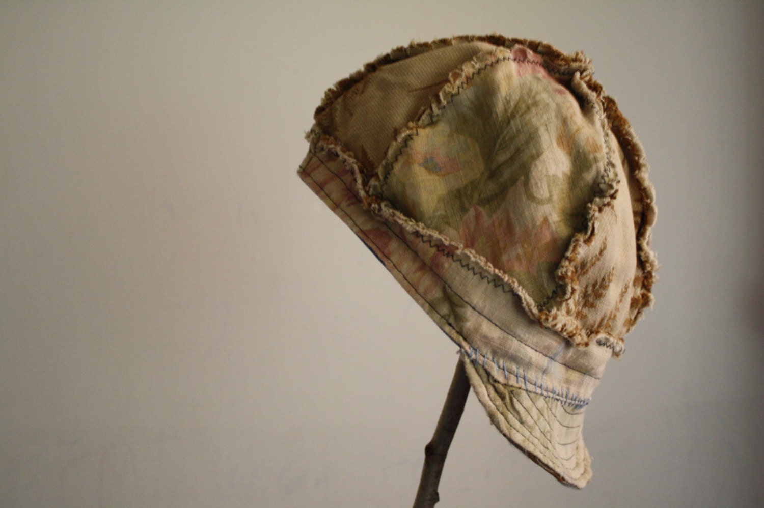 Women's reversible newsboy hat, eco friendly, shabby chic, upcycled